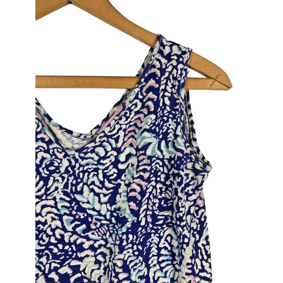 Lilly Pulitzer Size XS Cardigan Gigi Knit Wrap & Tank Top Shell Blue Paisley - Picture 6 of 10